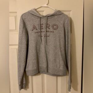 Aeropostale Aero gray grey hoodie sweatshirt, size small